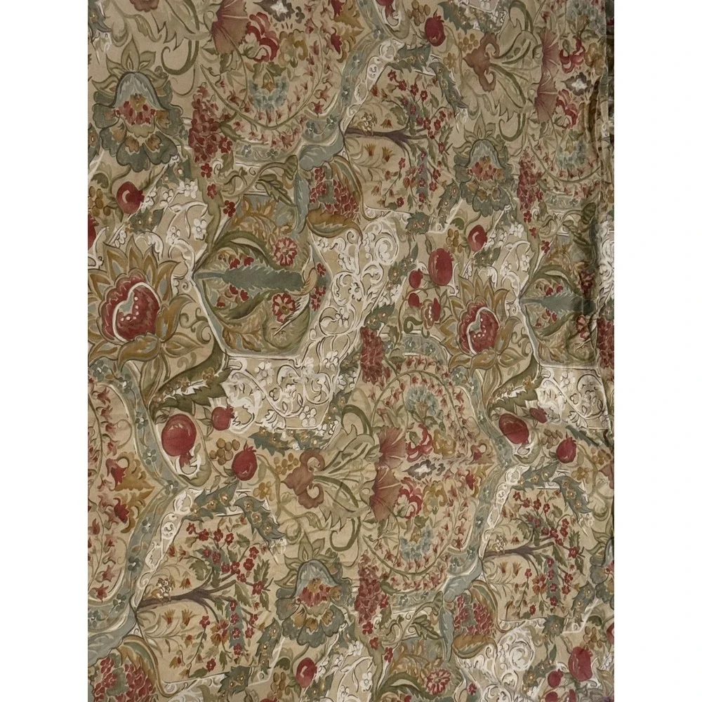 Pottery Barn Delphine King Duvet Cover Pomegranate Floral Organic Cotton Retired
